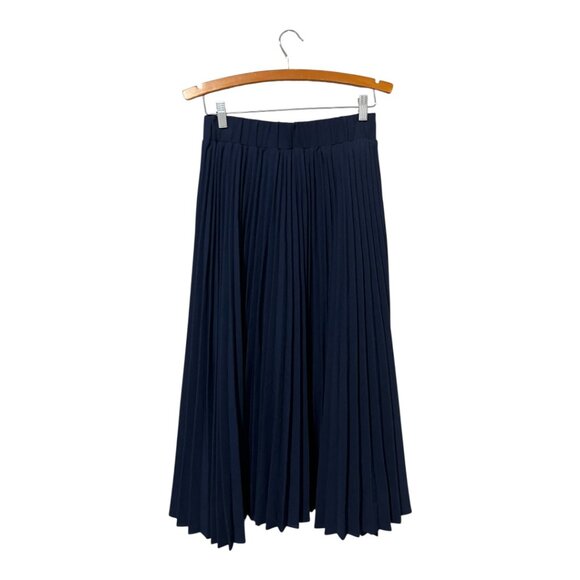 Gracia Women's Skirt Pleated Accordion Blue Size Large Pull On Midi Modest - Picture 3 of 6